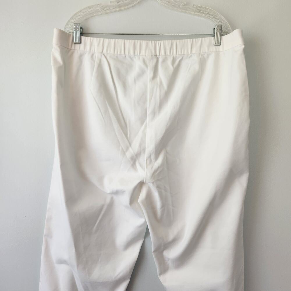 J. Jill Pants Women's 20W White Cotton Blend Coastal Chic Resort Wear Straight - Picture 5 of 16